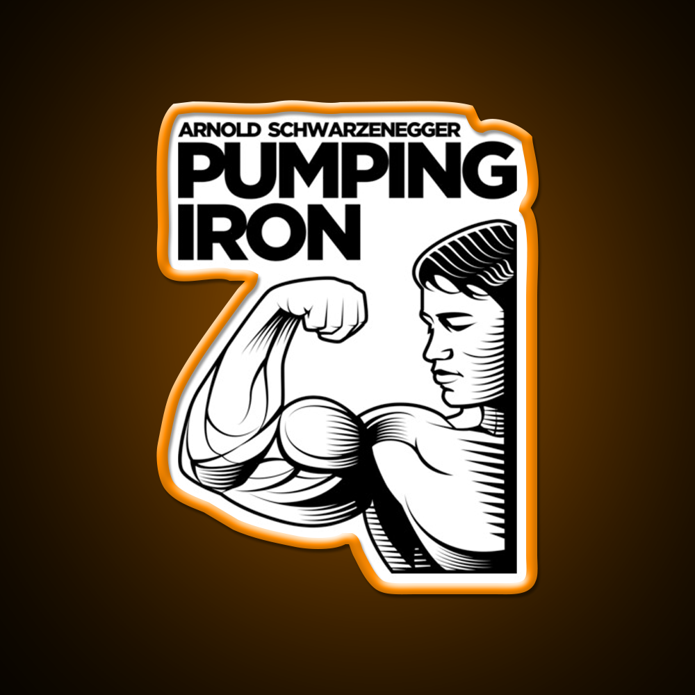 Arnold Schwarzenegger Pumping Iron Bodybuilding Gym Fitness Led Neon Sign Rgb Color