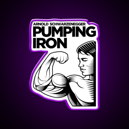 Arnold Schwarzenegger Pumping Iron Bodybuilding Gym Fitness Led Neon Sign Rgb Color