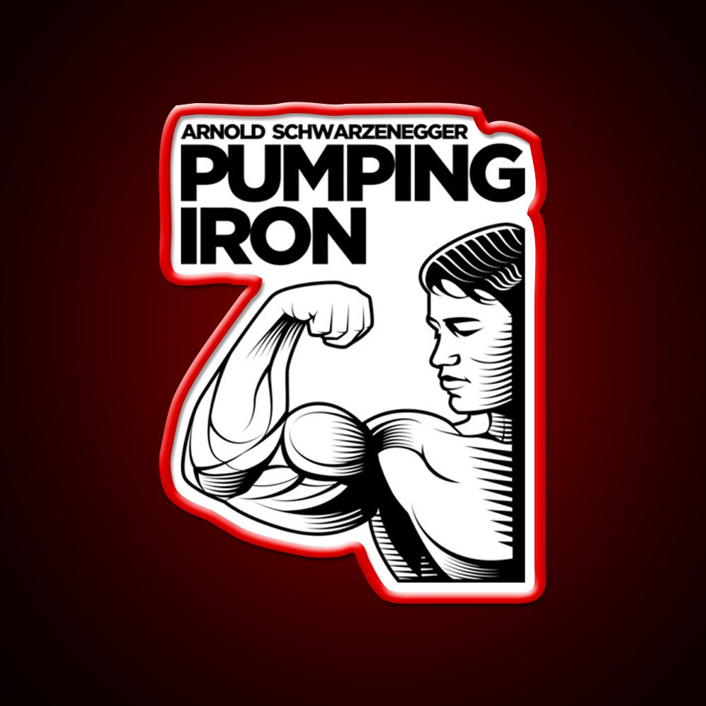 Arnold Schwarzenegger Pumping Iron Bodybuilding Gym Fitness Led Neon Sign Rgb Color