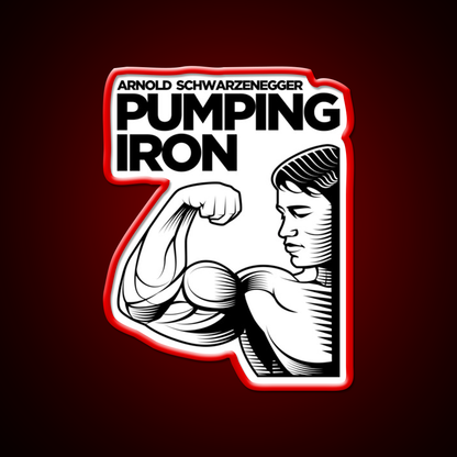 Arnold Schwarzenegger Pumping Iron Bodybuilding Gym Fitness Led Neon Sign Rgb Color