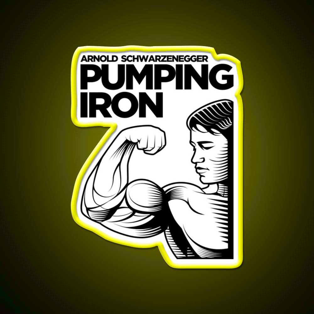 Arnold Schwarzenegger Pumping Iron Bodybuilding Gym Fitness Led Neon Sign Rgb Color