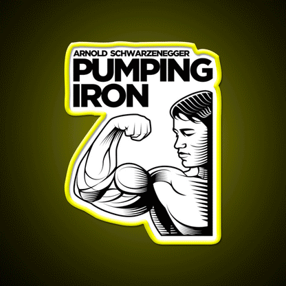 Arnold Schwarzenegger Pumping Iron Bodybuilding Gym Fitness Led Neon Sign Rgb Color