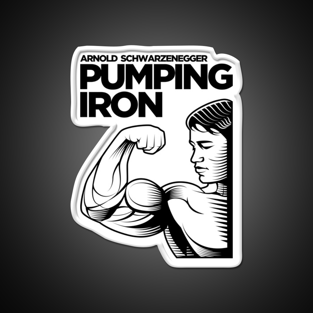 Arnold Schwarzenegger Pumping Iron Bodybuilding Gym Fitness Led Neon Sign Rgb Color