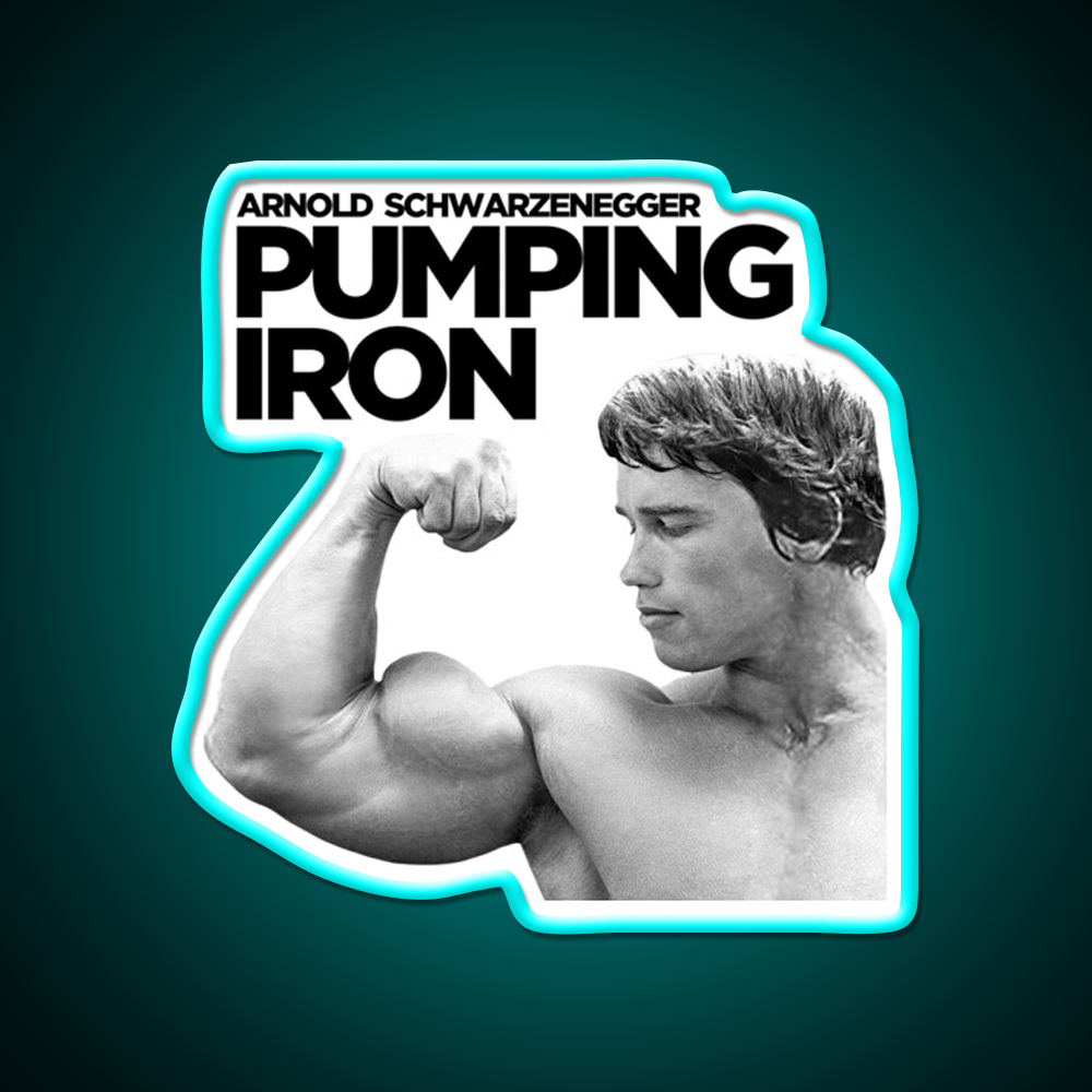 Arnold Schwarzenegger Pumping Iron Gym Fitness Led Neon Sign Rgb Color