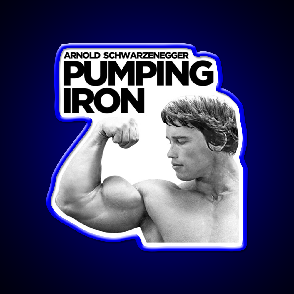 Arnold Schwarzenegger Pumping Iron Gym Fitness Led Neon Sign Rgb Color
