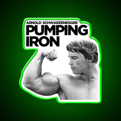 Arnold Schwarzenegger Pumping Iron Gym Fitness Led Neon Sign Rgb Color