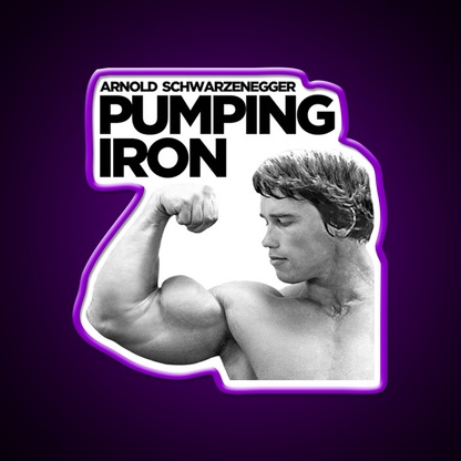 Arnold Schwarzenegger Pumping Iron Gym Fitness Led Neon Sign Rgb Color