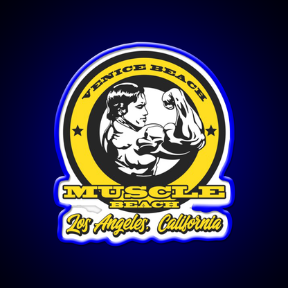 Arnold Schwarzenegger Venice Beach Muscle Beach Gym Fitness Led Neon Sign Rgb Color