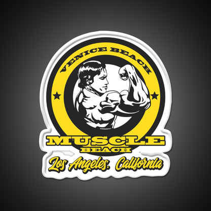 Arnold Schwarzenegger Venice Beach Muscle Beach Gym Fitness Led Neon Sign Rgb Color