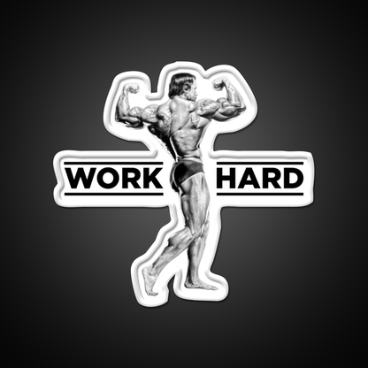 Arnold Schwarzenegger Work Hard Gym Fitness Led Neon Sign Rgb Color