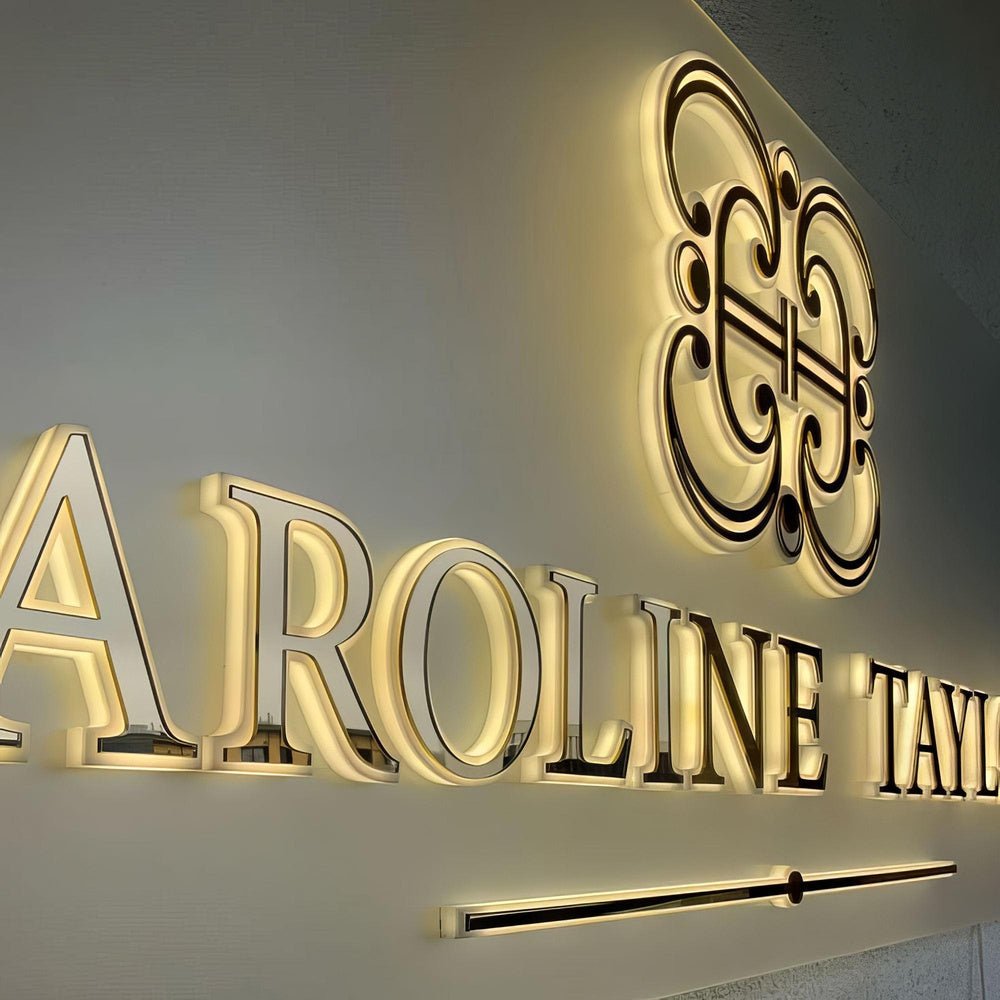 Aroline Tayl 3D Backlit Letters Business Metal Led Sign - Shineneon