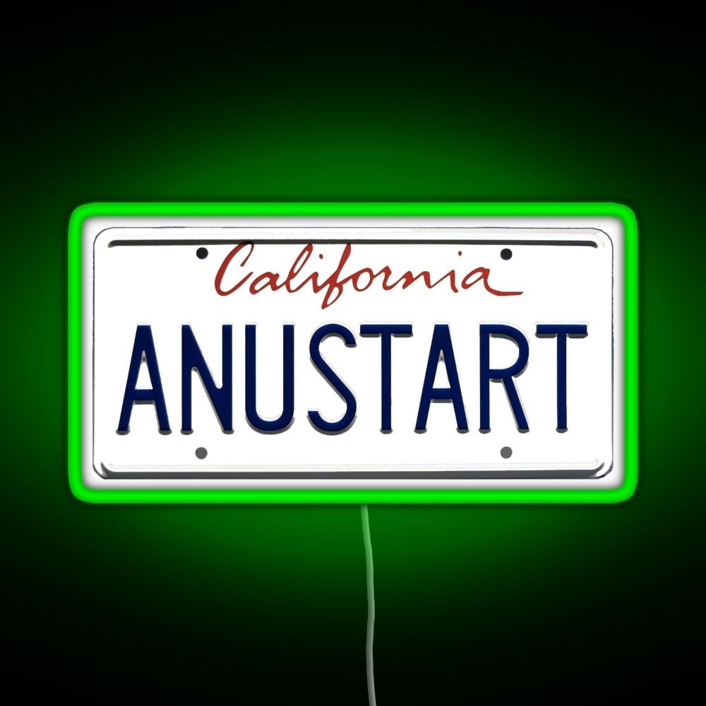 Arrested Development Tobias Vanity Plate Rgb Neon Sign - Shineneon