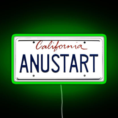 Arrested Development Tobias Vanity Plate Rgb Neon Sign - Shineneon