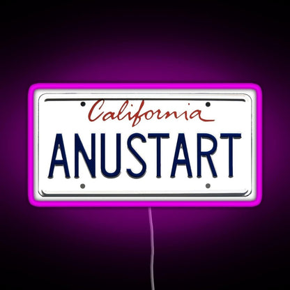 Arrested Development Tobias Vanity Plate Rgb Neon Sign - Shineneon