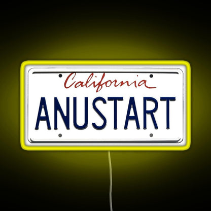 Arrested Development Tobias Vanity Plate Rgb Neon Sign - Shineneon