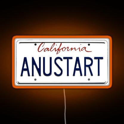 Arrested Development Tobias Vanity Plate Rgb Neon Sign - Shineneon