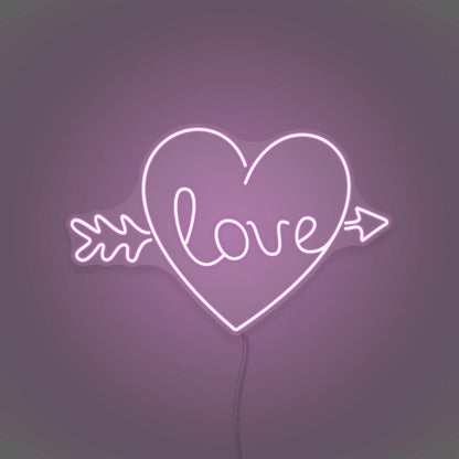 Arrow Heart Love Custom Neon Sign | Shineneon