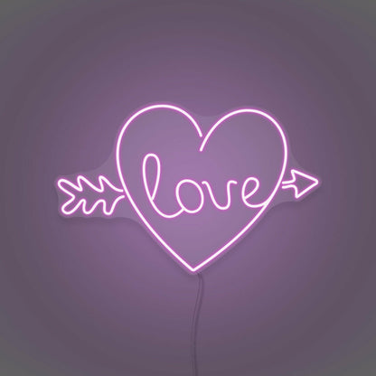 Arrow Heart Love Custom Neon Sign | Shineneon