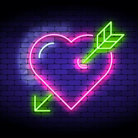 Arrow Through Heart Led Sign Business Neon Sign