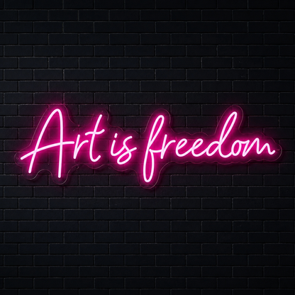 Art Is Freedom Wall Decor LED Neon Sign - 01 Original Product Image