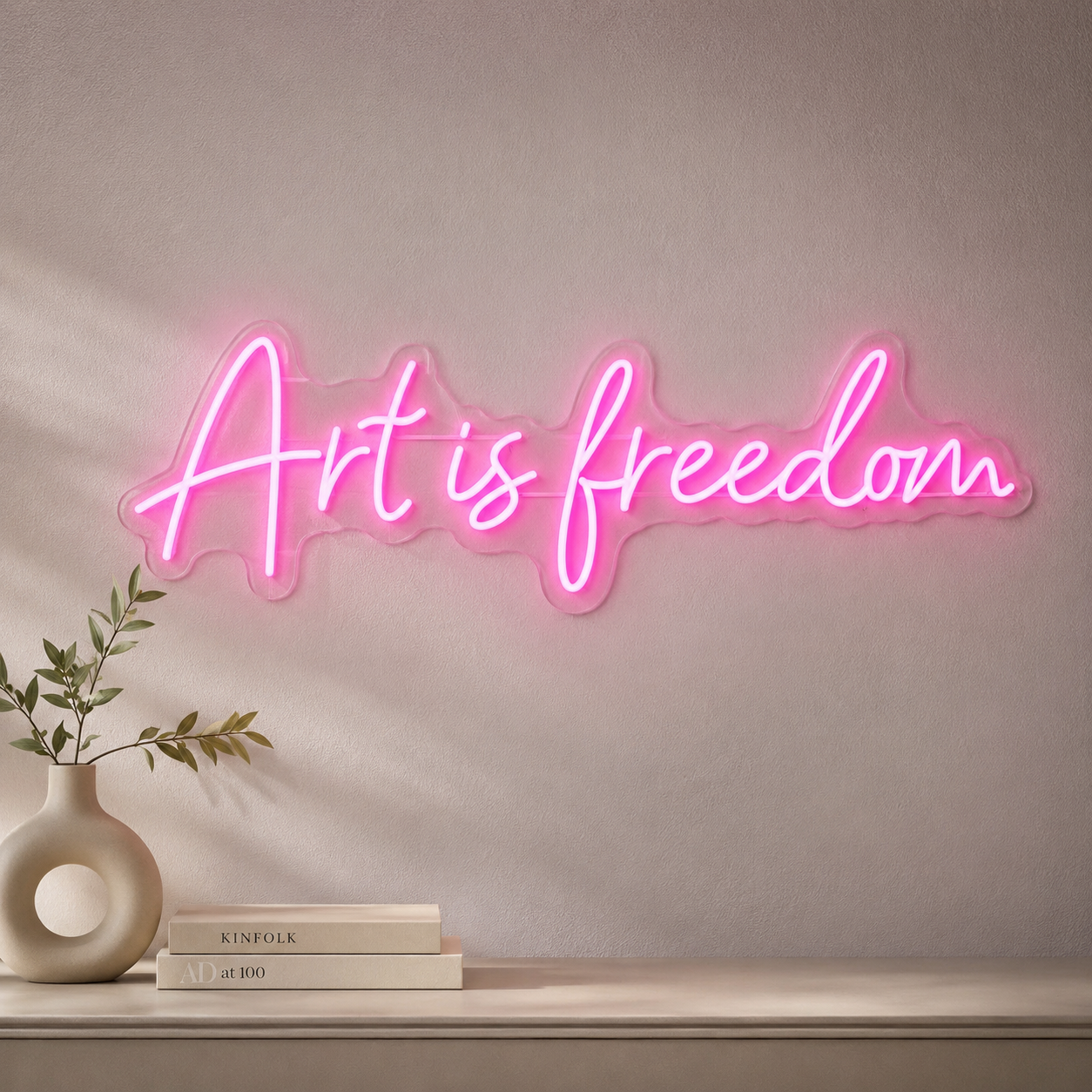 Art Is Freedom Wall Decor LED Neon Sign - 02 High-Converting Product Image