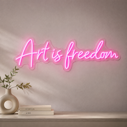 Art Is Freedom Wall Decor LED Neon Sign - 02 High-Converting Product Image