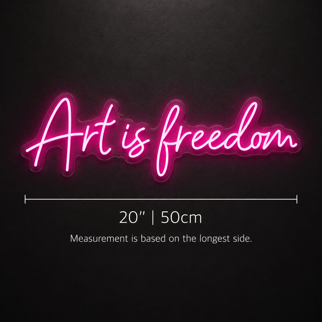 Art Is Freedom Wall Decor LED Neon Sign - 04 Size Image