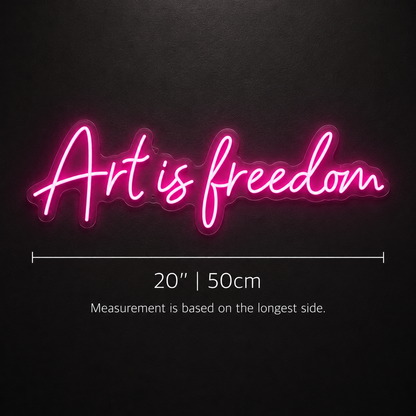 Art Is Freedom Wall Decor LED Neon Sign - 04 Size Image