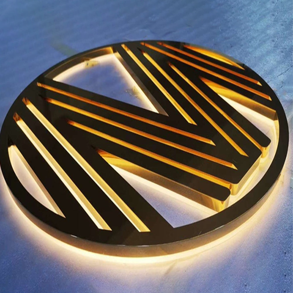 Art Letter M 3D Backlit Channel Letters Led Light Sign