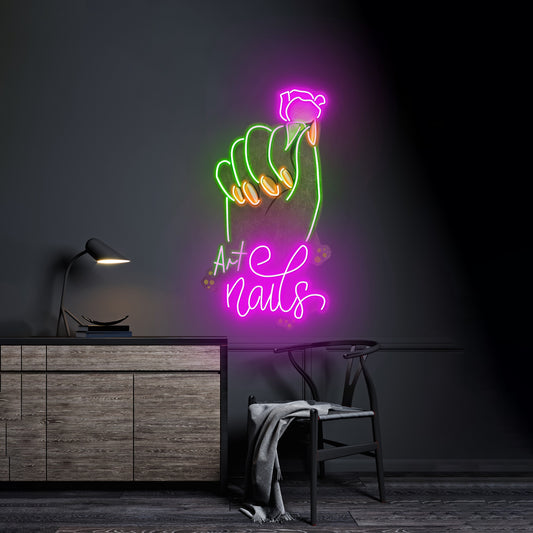 Art Nail Led Neon Sign Light Custom Led Signs