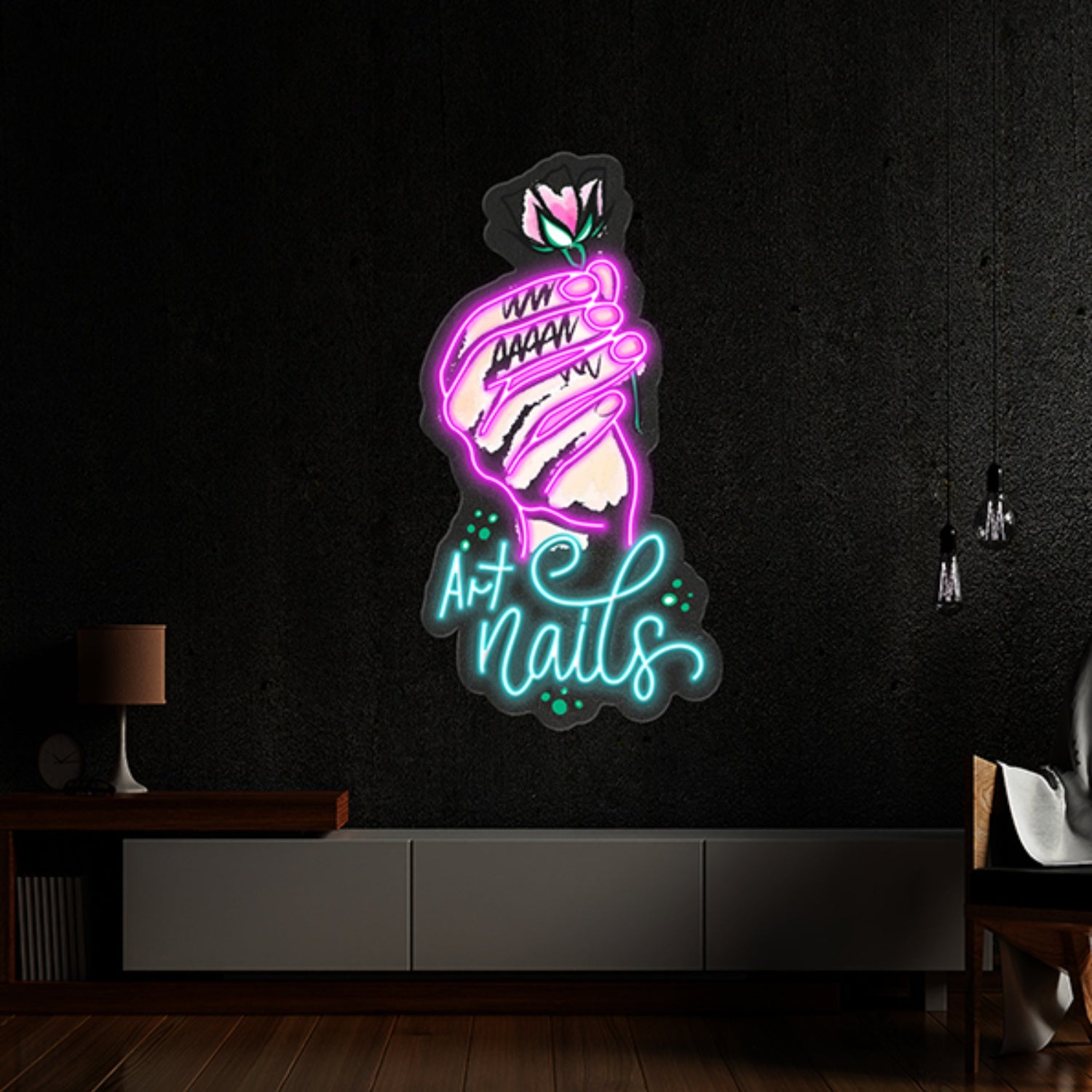 Art Nail Led Neon Sign Wall Art Decor Light Pop Art | Shineneon