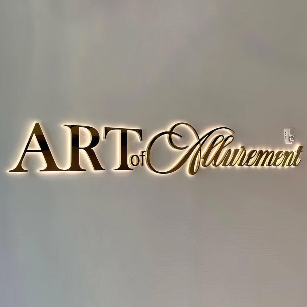 Art Of Allurement 3D Backlit Letters Business Metal Led Sign - Shineneon