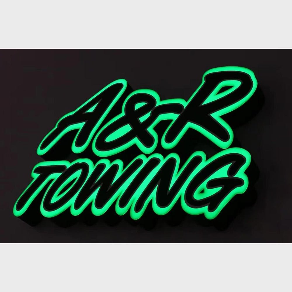 Art Towing 3D Frontlit Channel Letters Led Light Sign - Shineneon