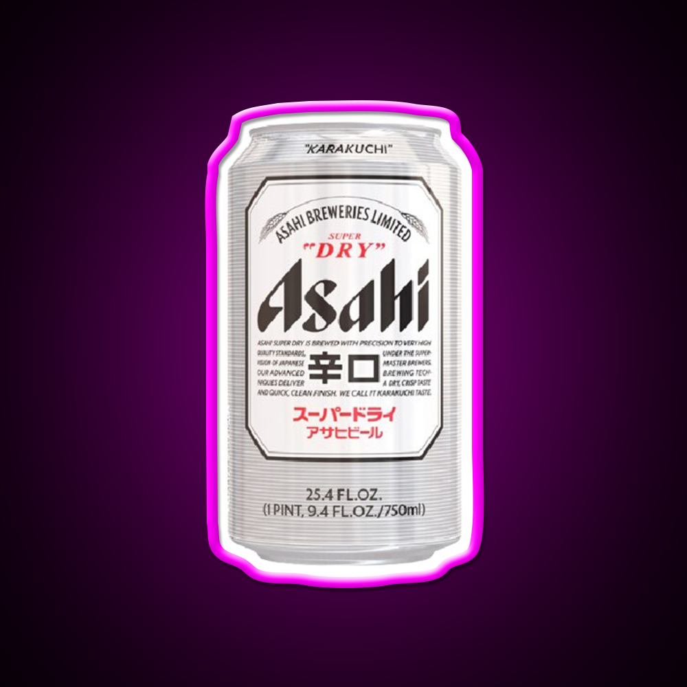 Asahi Super Dry Beer Bar Decor Led Neon Sign Rgb Color - Neon sign mounted on wall in room