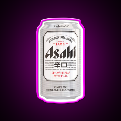 Asahi Super Dry Beer Bar Decor Led Neon Sign Rgb Color - Neon sign mounted on wall in room
