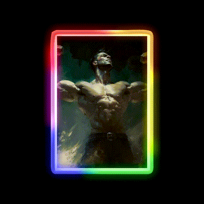 Ascension Gym Fitness Led Neon Sign Rgb Color - LED neon sign close-up detail