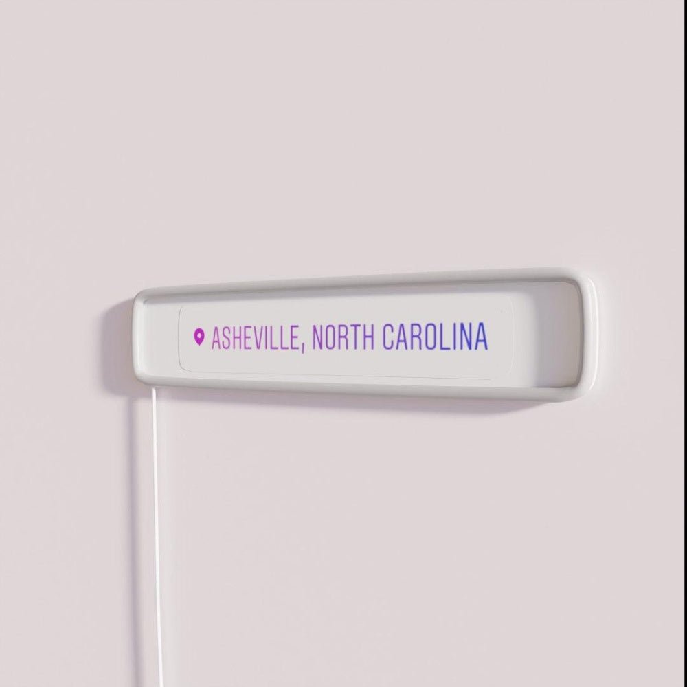 Asheville Location Tag Rgb Led Neon Sign - Shineneon
