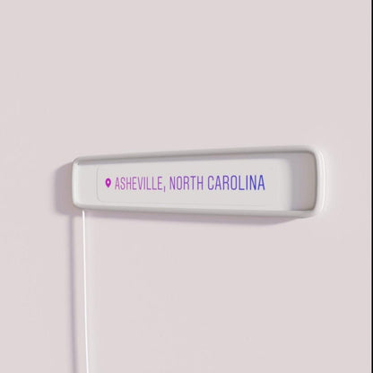 Asheville Location Tag Rgb Led Neon Sign - Shineneon