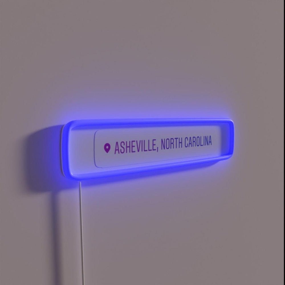 Asheville Location Tag Rgb Led Neon Sign - Shineneon