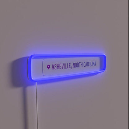Asheville Location Tag Rgb Led Neon Sign - Shineneon