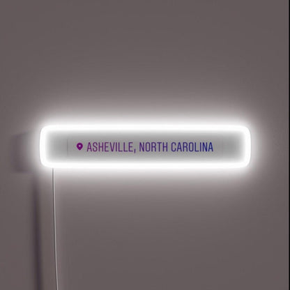 Asheville Location Tag Rgb Led Neon Sign - Shineneon