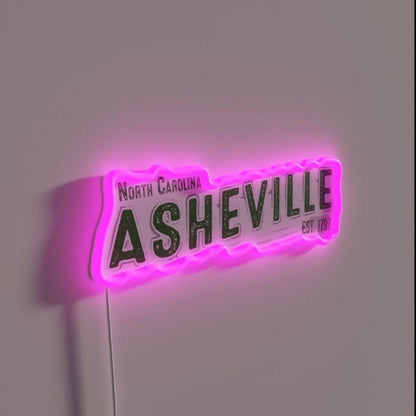 Asheville North Carolina Rgb Led Neon Sign - Shineneon