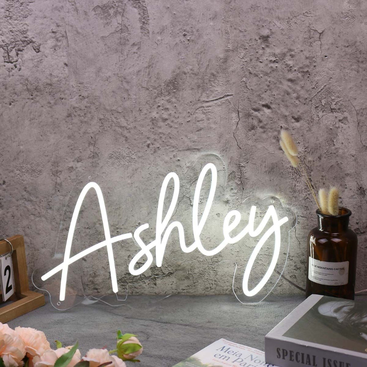 Ashley White Name Led Neon Sign - Shineneon