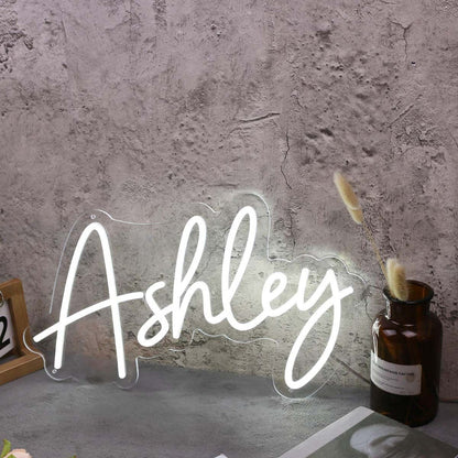 Ashley White Name Led Neon Sign - Shineneon