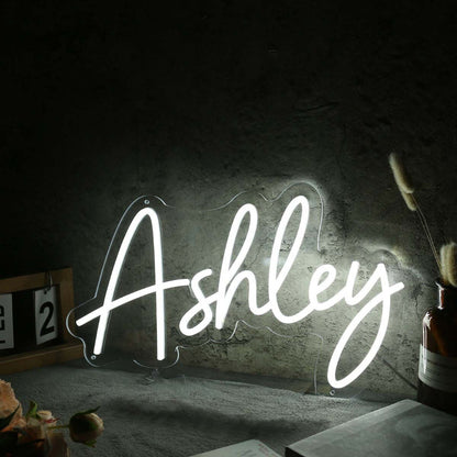 Ashley White Name Led Neon Sign - Shineneon