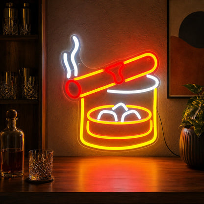 Ashtray Cigar Neon Sign LED Neon Sign real lifestyle scene