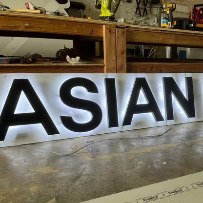 Asian 3D Backlit Channel Letters Led Light Sign