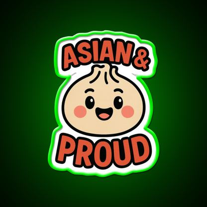 Asian Dumpling Character For Aapi Month Pride Asian Cultural Led Neon Sign Rgb Color - LED neon sign view 8