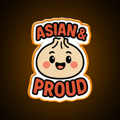 Asian Dumpling Character For Aapi Month Pride Asian Cultural Led Neon Sign Rgb Color - LED neon sign view 6