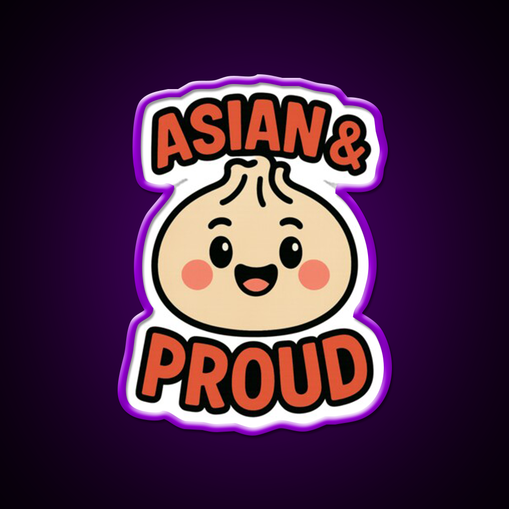 Asian Dumpling Character For Aapi Month Pride Asian Cultural Led Neon Sign Rgb Color - LED neon sign view 9